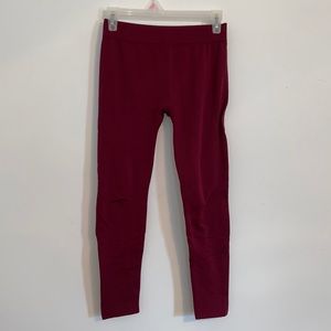 soft & cozy maroon leggings